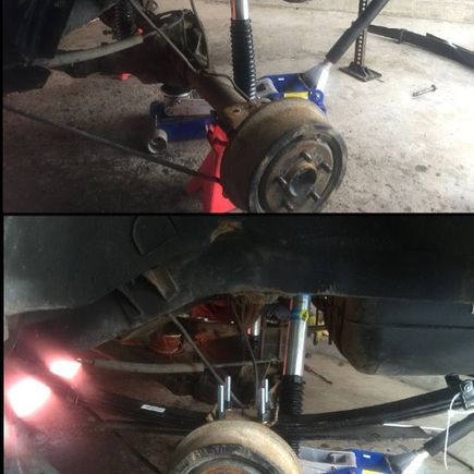 New Bilstein shocks and rubicon leaf springs.