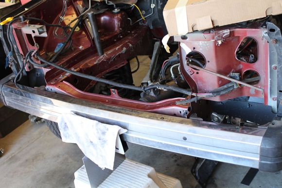 Mocked the front bumper back up for a minute to get a little before and after shot.  

Gotta go unwrap the package that just arrived today......