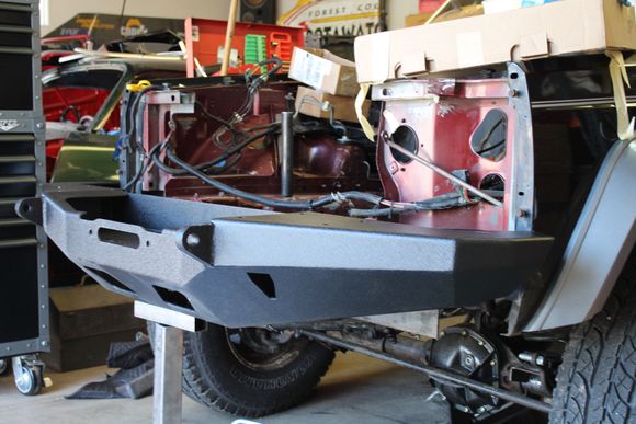 Got it now so I can fab it in properly, while boxing in the front of the Jeep.