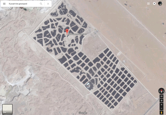 Kuwait Tire Graveyard - Google Maps satellite view 2017