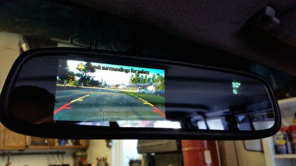 rear camera which switches on when the jeep is in reverse