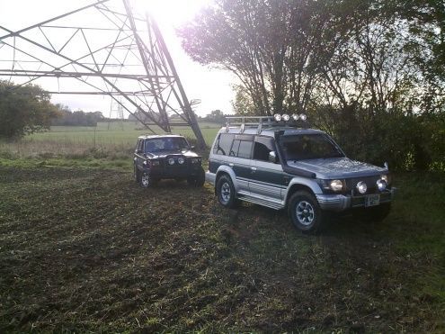 With my friend's pajero
