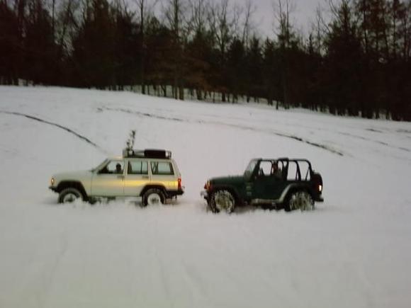 a little bit of fun in the snow
