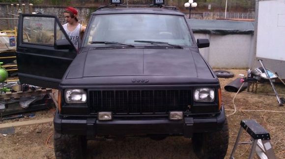 blacked out