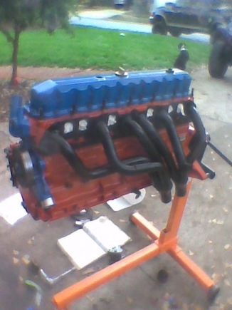 rebuilt motor about to go in painted Gator orange and blue!