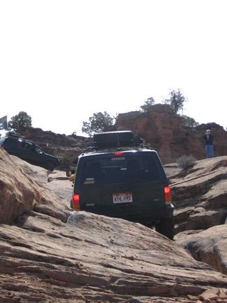 There is actually a crack on the left side and will throw you into the rock wall here.