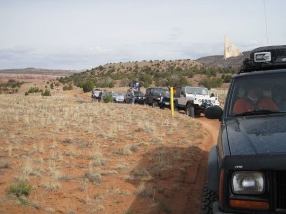 Part of the safari group. Around 50 rigs going on the trail.