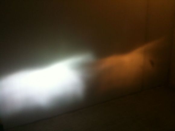 Hid on left, normal h4 replacement on right. wow