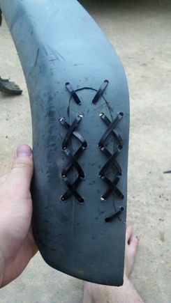stitched with zipties lol