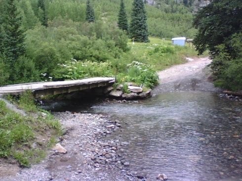Imogene Basin trail head off of Camp Bird Road