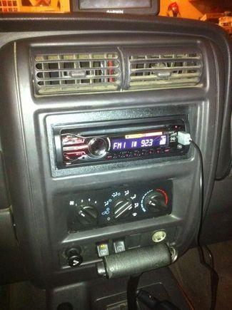 New stereo turned on