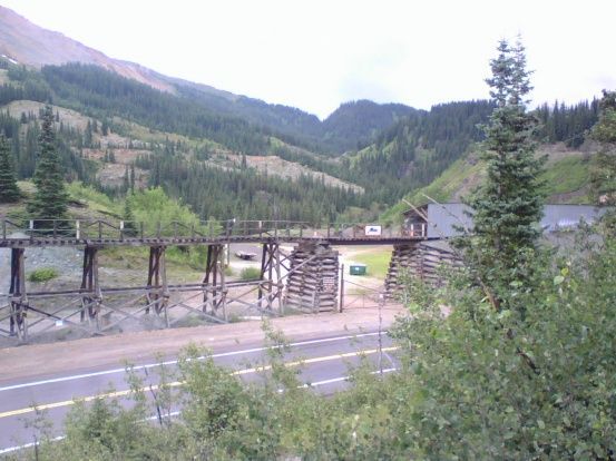 Elevated ore rails at Idarado Mine