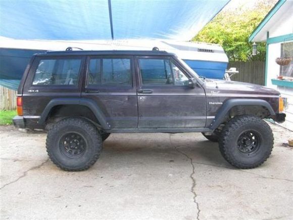 XJ with TJ rear flares, not mine of course but this is whats up with mine right now 7-3-12