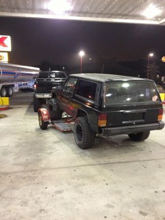 On her way home