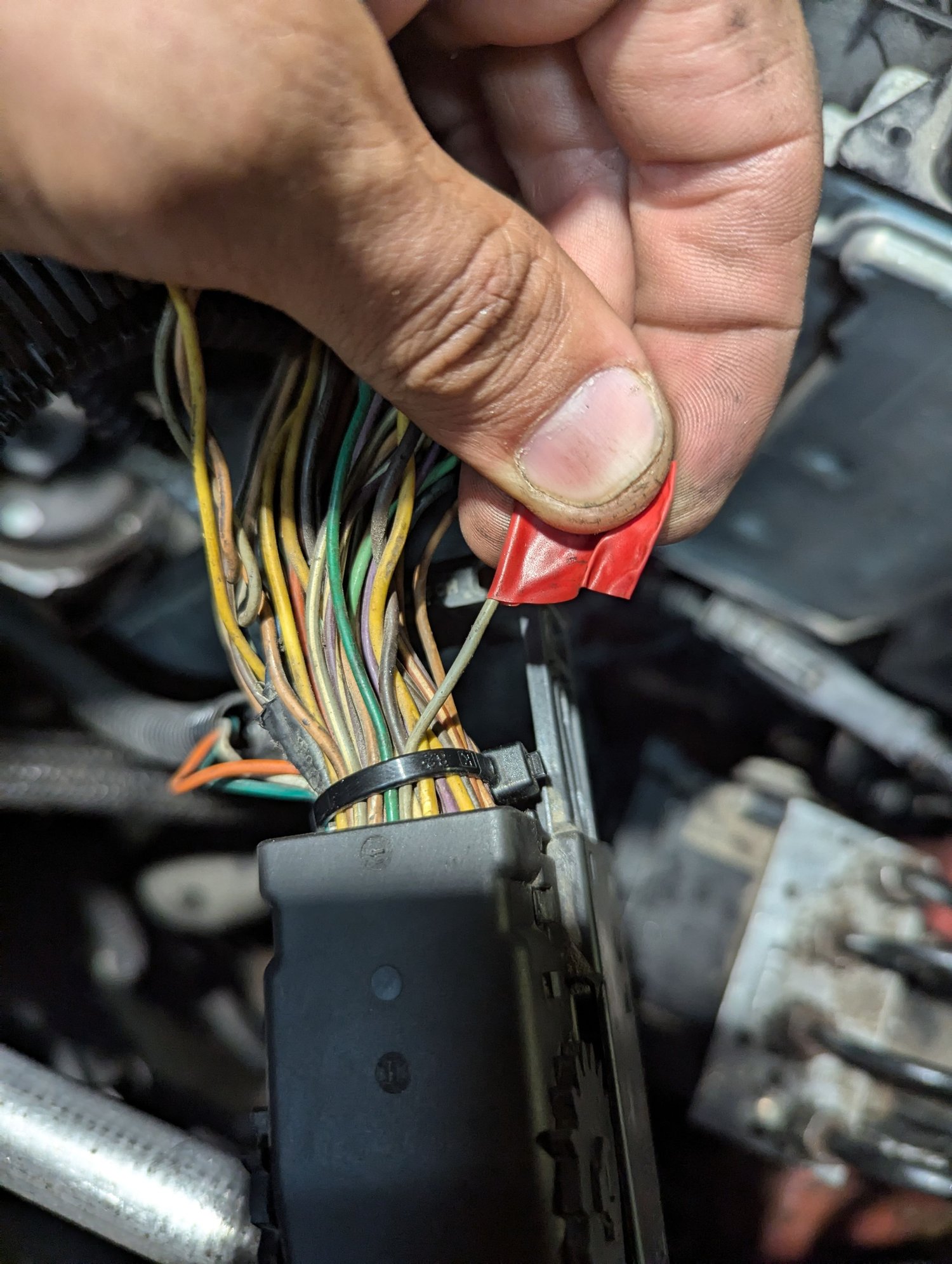 Wire from pin 38 that has power