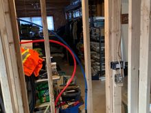 The drain is adjusted for height and the sink supply lines are ready for drywall, I still have to wire the lights and GFI receptacle 