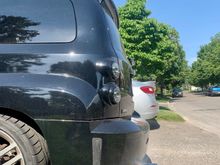 This is what an MPX cobalt exhaust looks like on an hhr. Getting 1 hanger moved and the muffler section shortened 2” next week. Sounds great with a catless downpipe and zfr