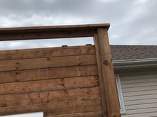 The plank ties the posts together, just to finish things off 