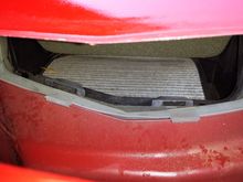 There it is the filter, the fan is under it.