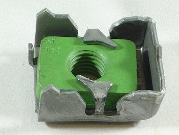 Cage nut bottom side, welded to the body