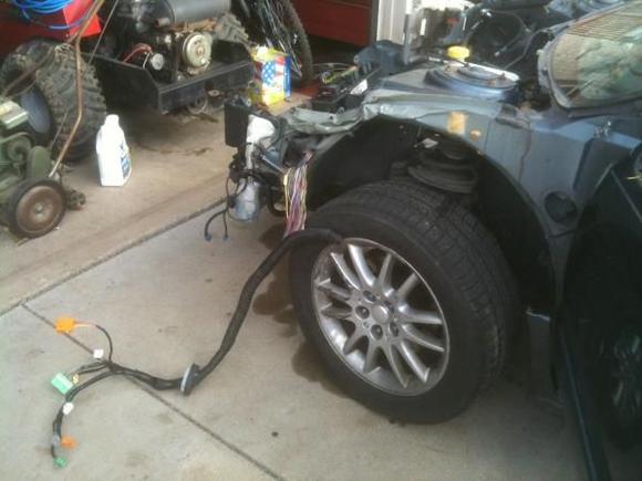 Main Harnes was damaged in wreck, Had to repair since 2002 equipment is entirely different from the 2001.  Kept the wheels/tires for the Intrepid too.