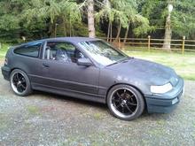 The CRX (my lil pride and joy) Yes I did the paint myself so professional and all.