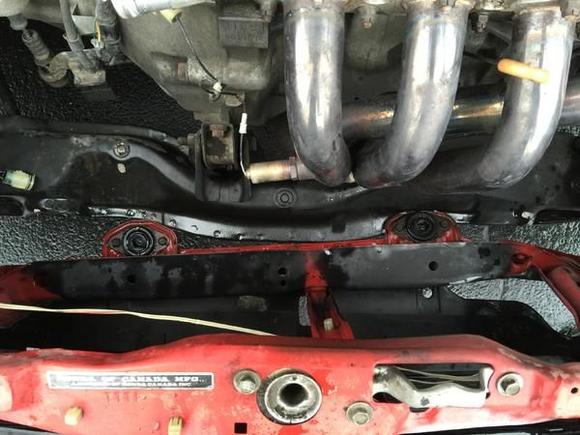 Bent in the radiator support.