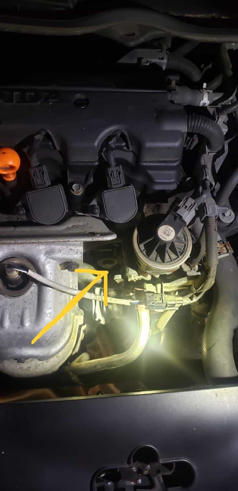 coolant leaking from water pump honda civic