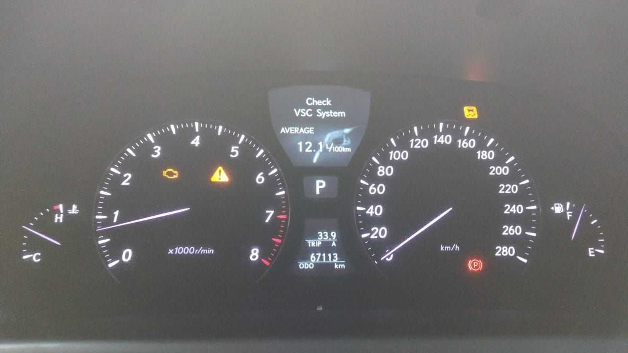 Engine, VSC & Traction control lights ON. ClubLexus Lexus Forum