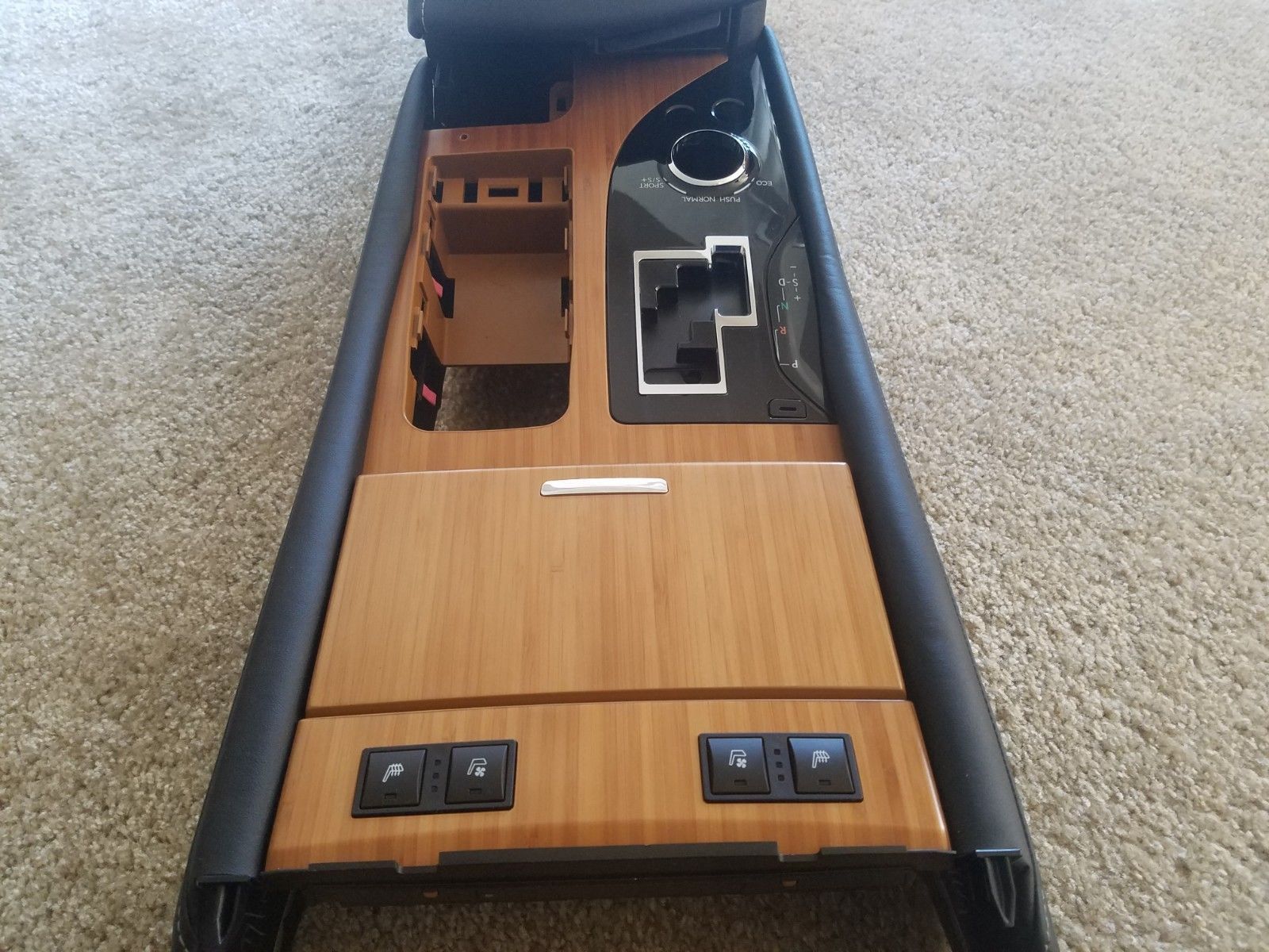 Interior/Upholstery - 2013-2018 Lexus GS 450h Bamboo Black Center Console Cupholder lid shift panel - Used - 2013 to 2019 Lexus GS450h - Falls Church, VA 22043, United States