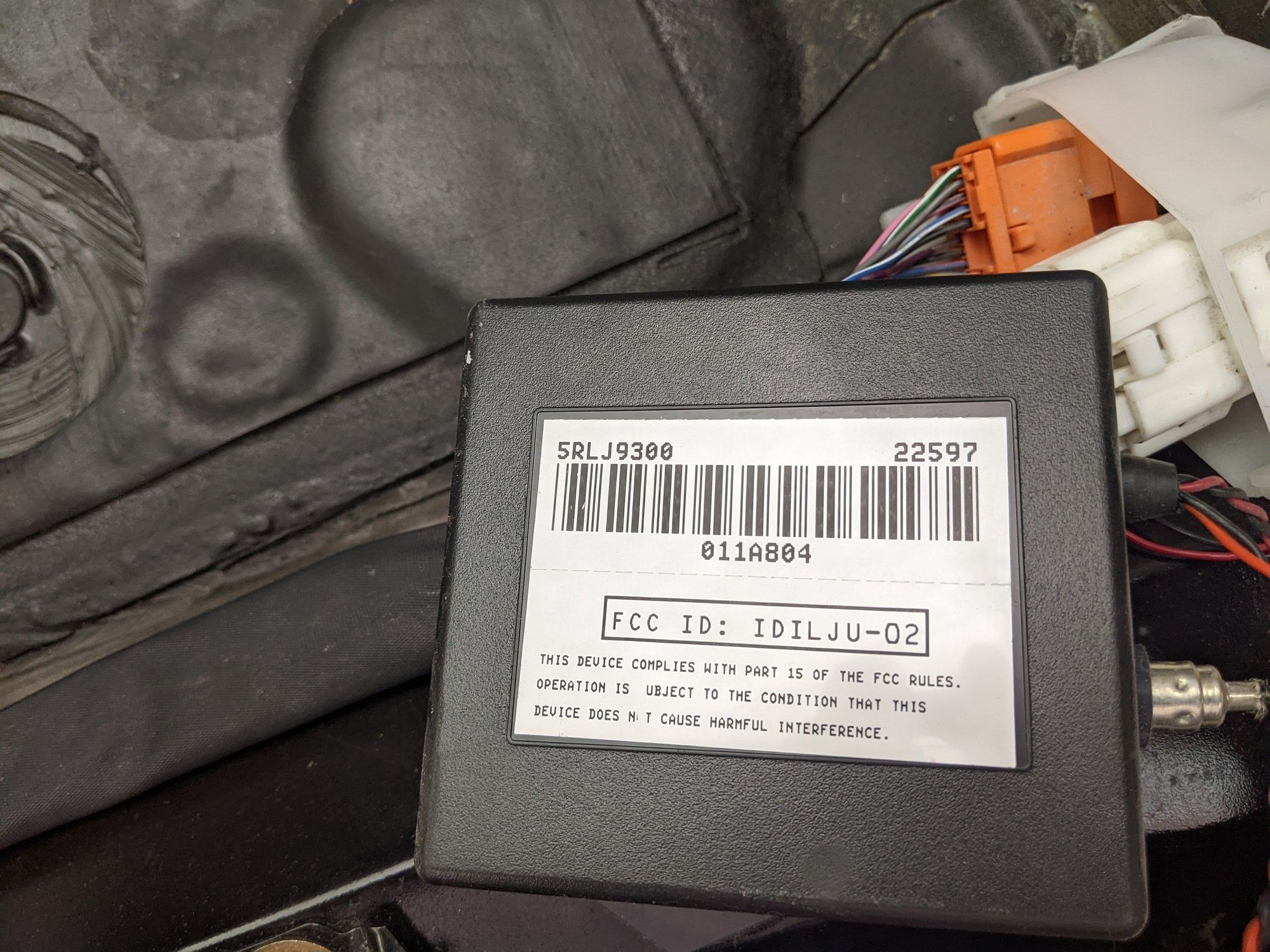 Module found under seat