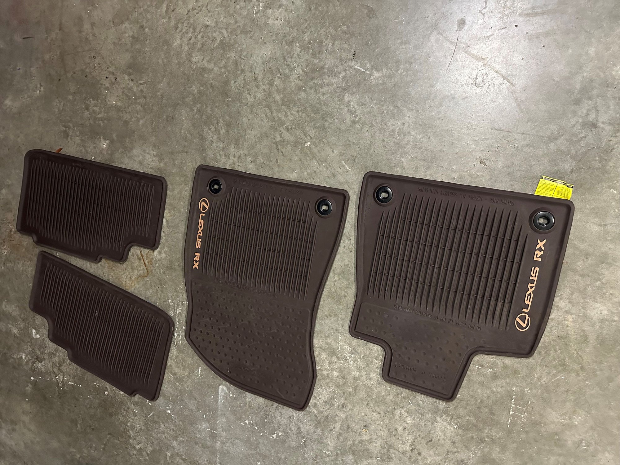 Interior/Upholstery - 2017 - 2022 RX 350 All Weather Mats - Used - 2017 to 2022 Lexus RX350 - Coral Springs, FL 33067, United States