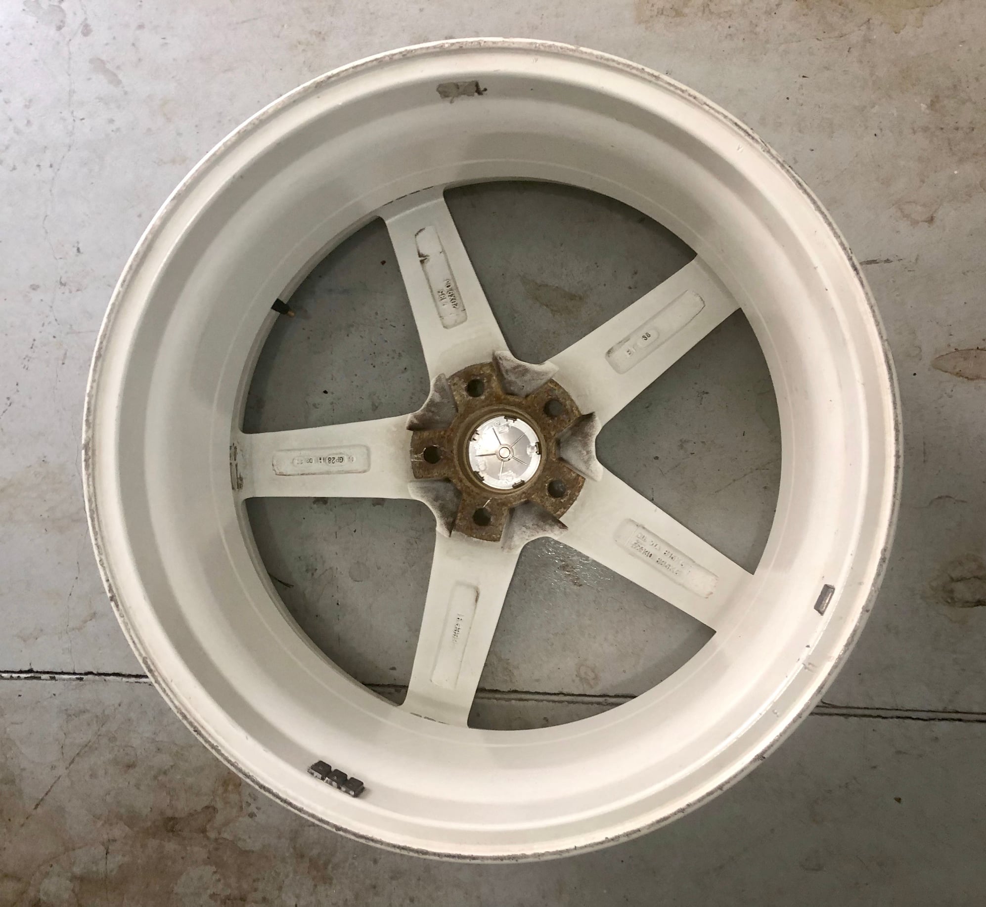 Wheels and Tires/Axles - Axe EX-18 20" x 9" 5x114.3 Gloss White w/Brushed Face - Used - Orlando, FL 32829, United States