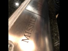 Laser etched my buddy's company logo Missileworks onto my intake manifold - Gotta represent!
