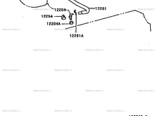 Vent tube diagram depicting left bank with one way PCV Valve and rightside with open tube.
