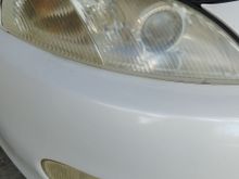 Before Meguiar's Headlight Lens Restorer