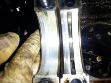 #7 main bearing, you can see signs of wear to the left of both halves