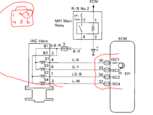 this is terminals of iACV and ECU B1 B2 is power and S1 S2 S3 S4 is ground 