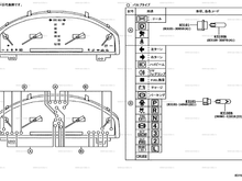 This is right hand drive bulb diagram, but the same bulbs and more descriptive than North American bulb diagram. Replaced 4 all 83109-30070 bulbs and 10 of 90981-11018 bulbs below. All sockets were in good shape except "D" . Socket 83101-30050 (blue) is discontinued so swapped it with air bag socket.