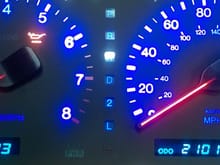 Lexus SC Instrument Cluster Rebuild
V3 red needles
Blue LED backlighting
Blue odometer and clock displays