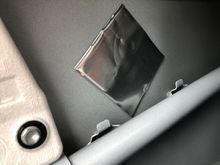 So this is the extent to what Lexus installs for deadening in the front....one little square ;()