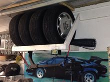 Wheel rack from 2x4 and lag bolts