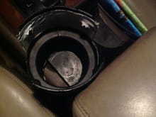 Here's my duct-taped and sides-cut-out 3" pipe adapter working as a Lexus cup-holder fix.  From flimsy and low to stable and functional!