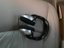 Headphones for headrest screens. 