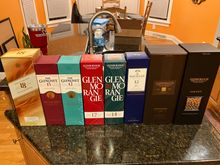 Scotch left to right in order of increasingly nice to my taste of types I actually drink here and there vs mostly store. 