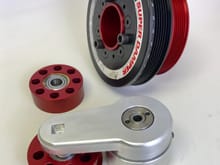 RR Racing ISF Supercharger billet crank, idler, and tensioner pulley system