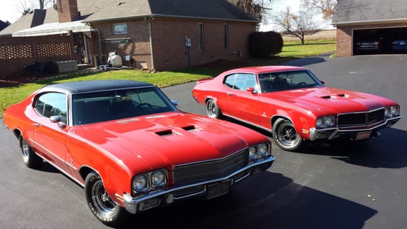Buick GS, 71 on left, 70 on right.