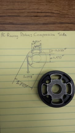 BC Racing BR piston Compression Side - 46mm
