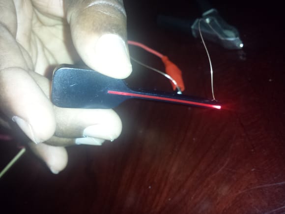 fiber optic method - 2 SMD Led's installed in the tip of the needle.