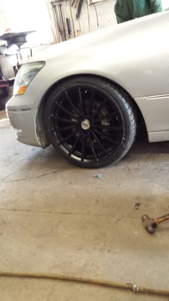 Car after coilovers are installed and new rims and tires got TSW mallory in satin black with 20x8.5 all the way around.